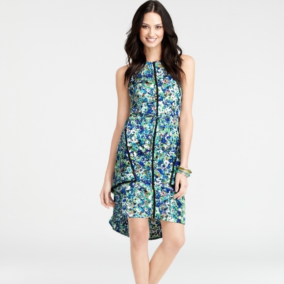 Ann Taylor Dresses & Skirts - Ann Taylor Garden Floral Dress Surf Green 10P NWT